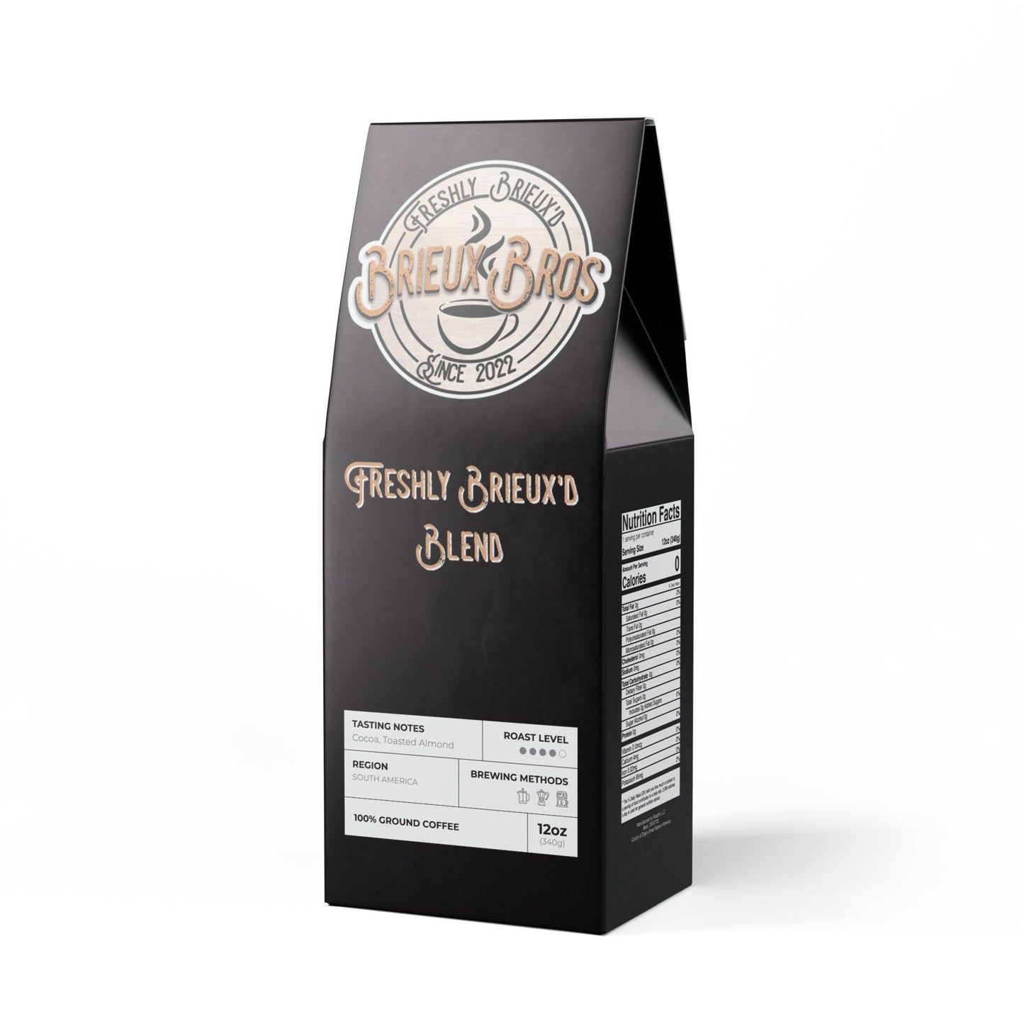 Brieux Bros Cascades Coffee Blend (Medium-Dark Roast)